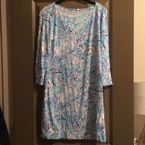 Long sleeve blue Lilly Pulitzer dress